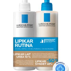 La Roche-Posay Lipikar Losion Urea 10% 400 ml + Sindet AP+ 400 ml