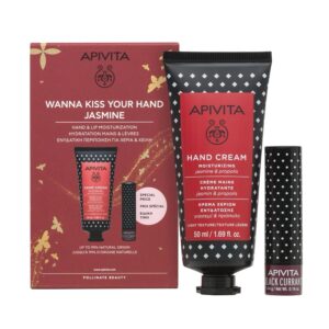 Apivita set Hidratantna krema za ruke 50 ml & balzam za usne 4,4 g