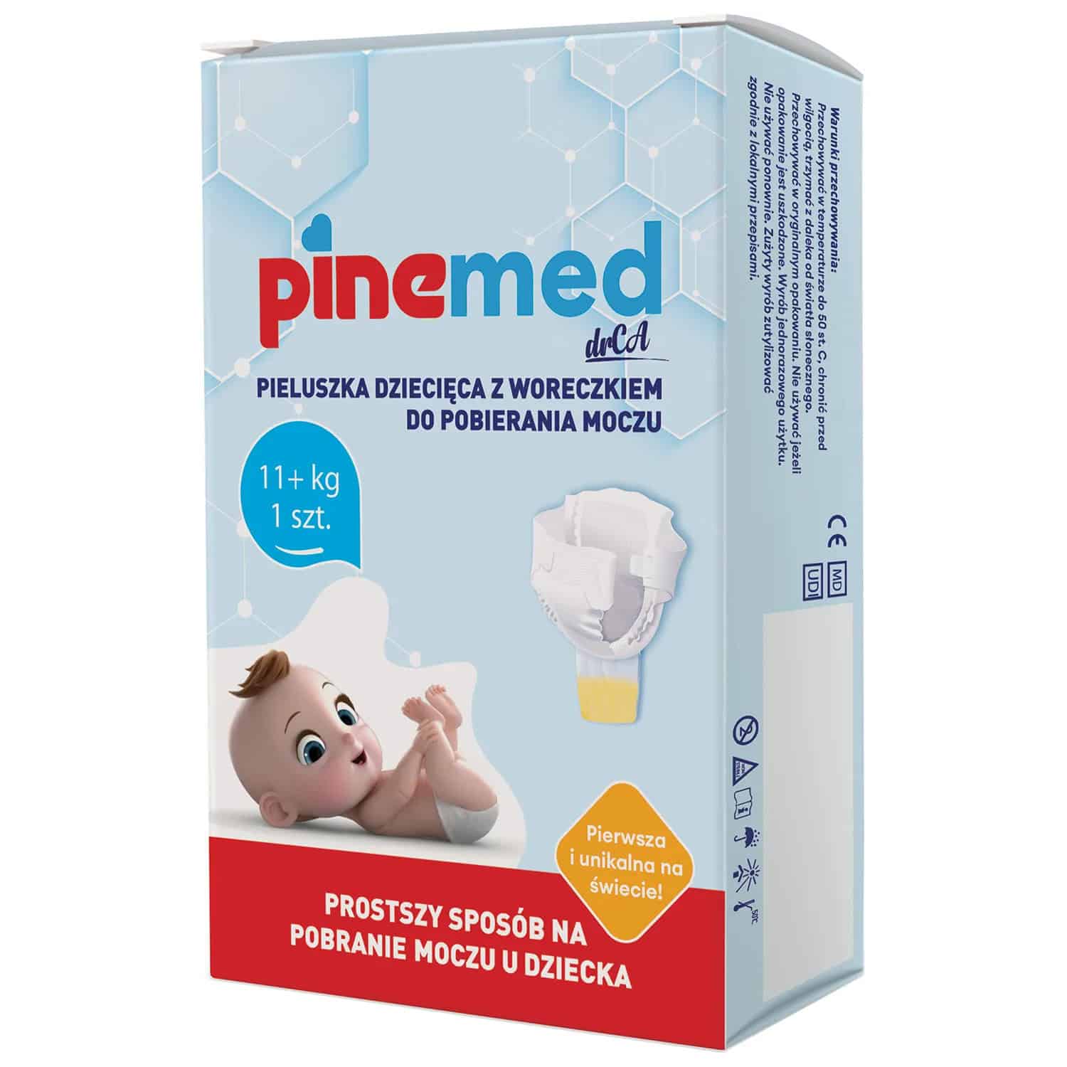 Pinemed pelene za bebe sa kesom za urin 2 komada L (11+ kg)