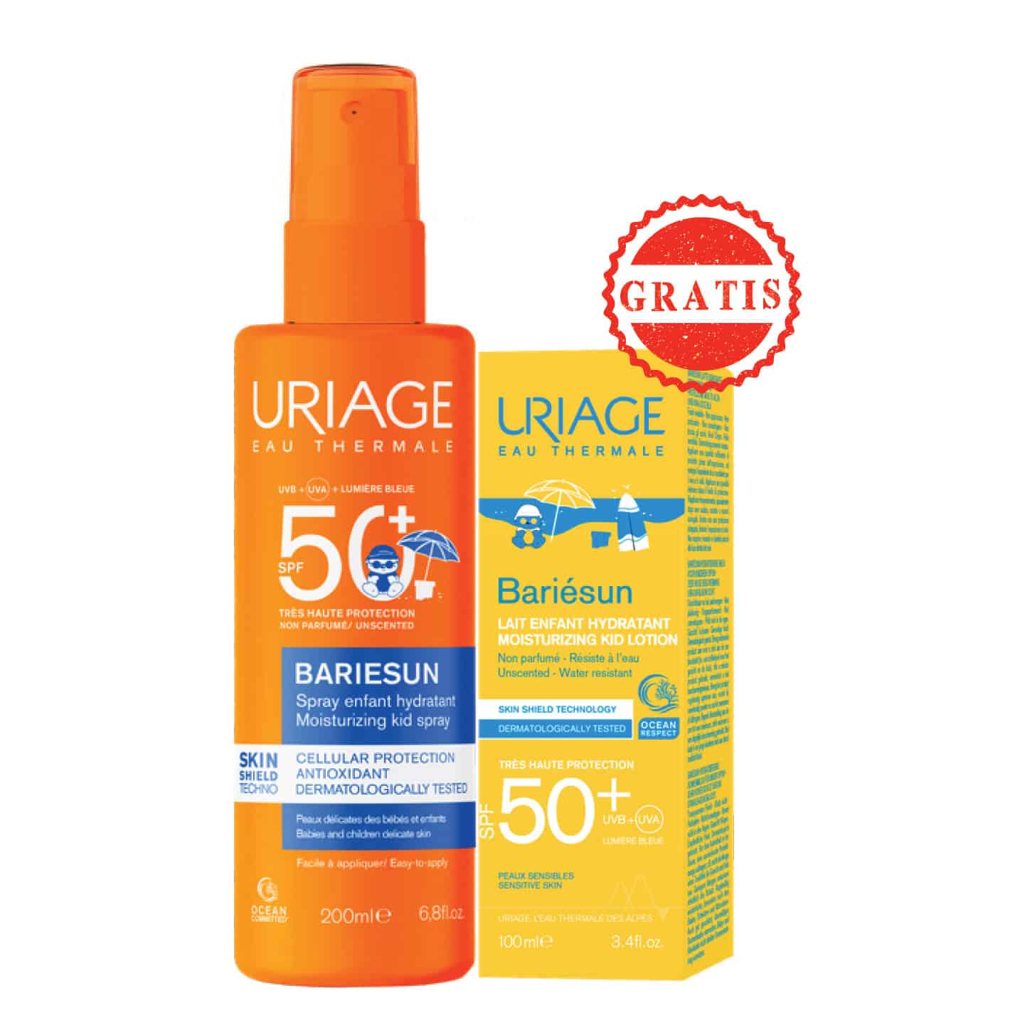 Uriage Set Bariesun Kids SPF50 Sprej 200 ml + GRATIS Kids SPF50 Mlijeko 100 ml