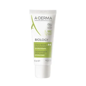 A-Derma BIOLOGY dermatološka bogata hidracijska krema 40 ml,rok: 12/26