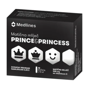 Medlines Matična mliječ 10 bočica x 500 mg Prince and Princess