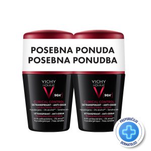 Vichy Homme Deodorant Clinical Control Roll-on 96h Men 50 ml 1+1 POSEBNA PONUDA